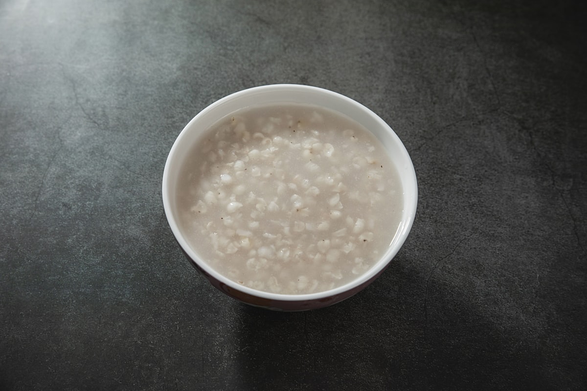 Agua de arroz integral con miel